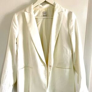 J. Crew White linnen Blazer Classic Tailored Jacket